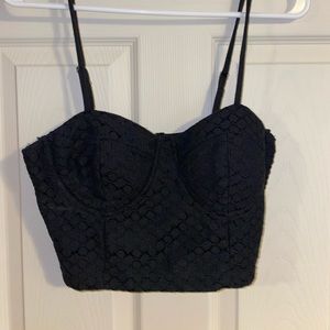 Black crop top